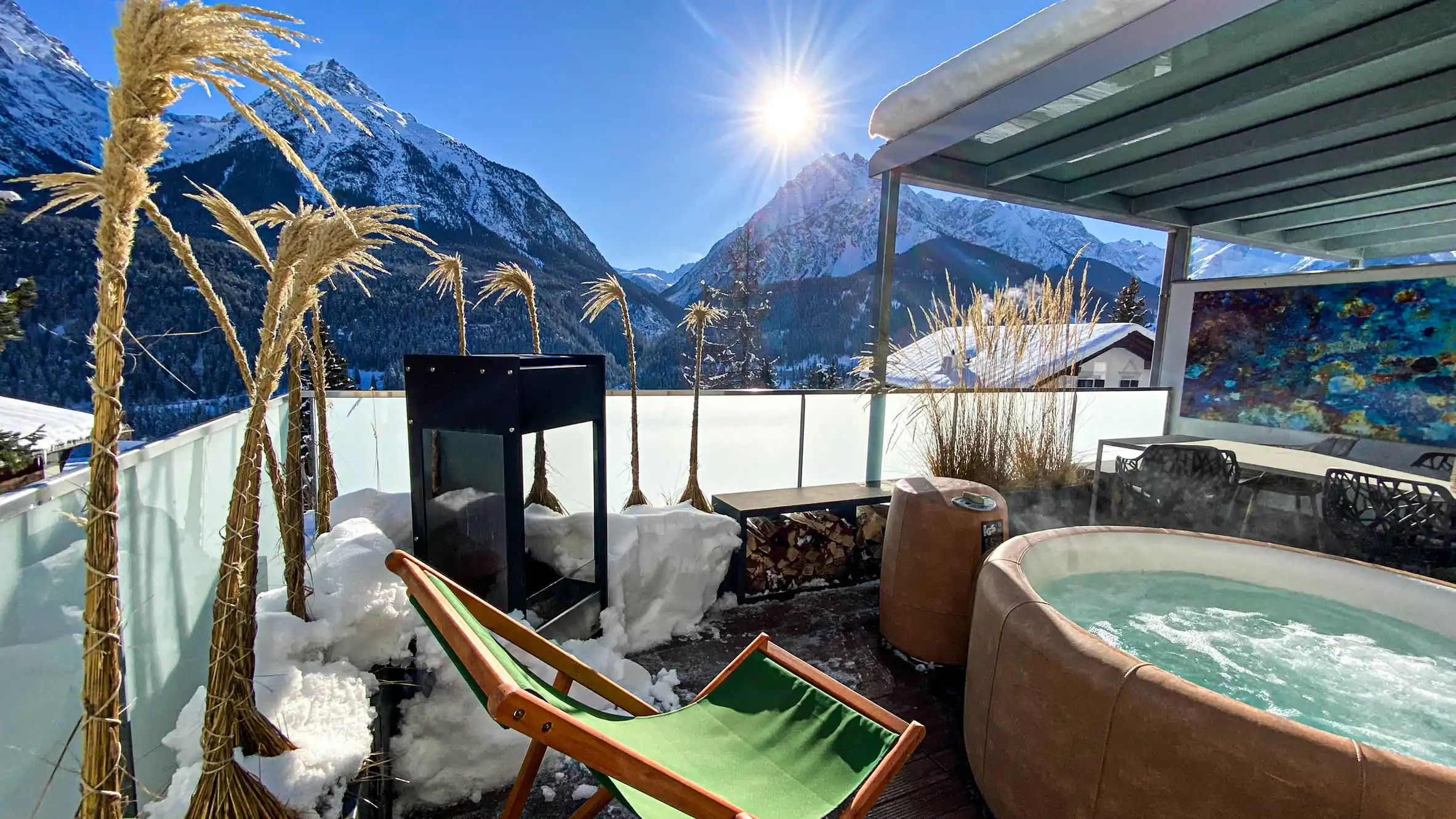 Aussicht Ferienwohnung Scuol